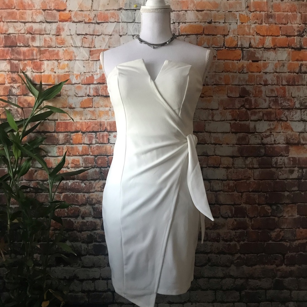 Trixxi white strapless Mini Dress